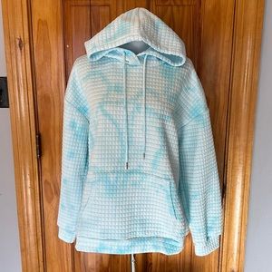 Tye dye waffle hooded sweatshirt